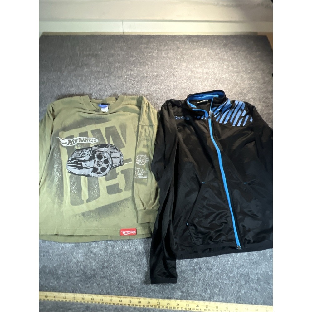 Youth 14 Clothing Lot- Kappa Track Jacket & Vintage 2005 Hot Wheels Shirt